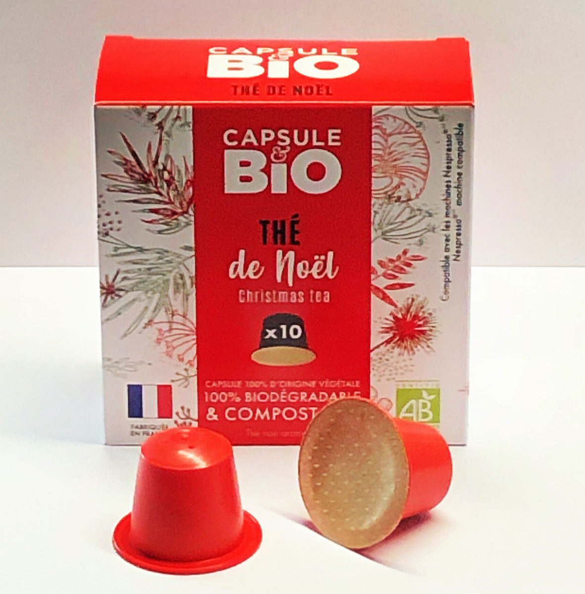 capsule thé de noel bio capsule compatible nespresso biodégradable fabriquée en france