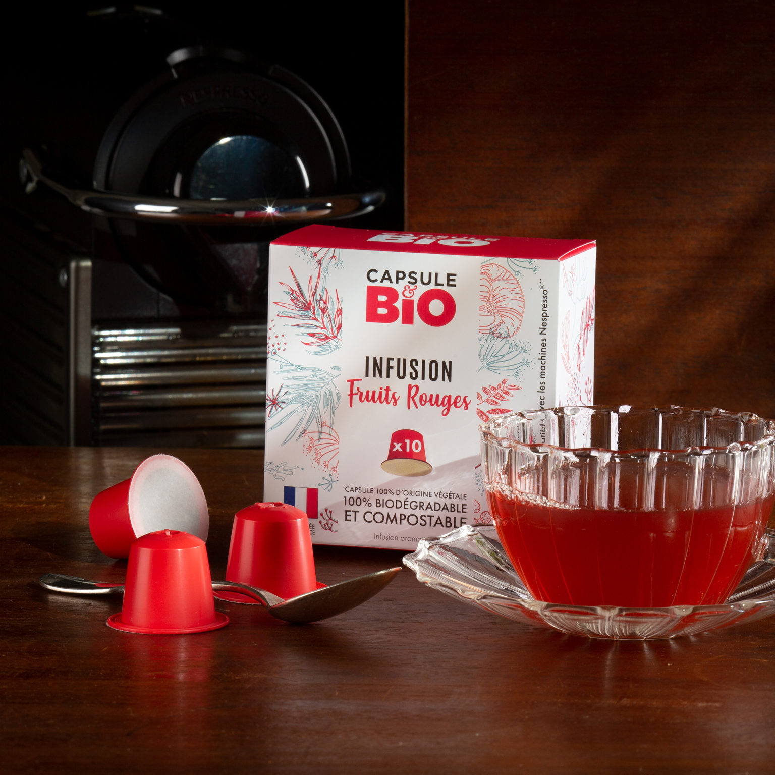 Capsulebio présente sa recette infusion fruits rouges en capsule nespresso compatible