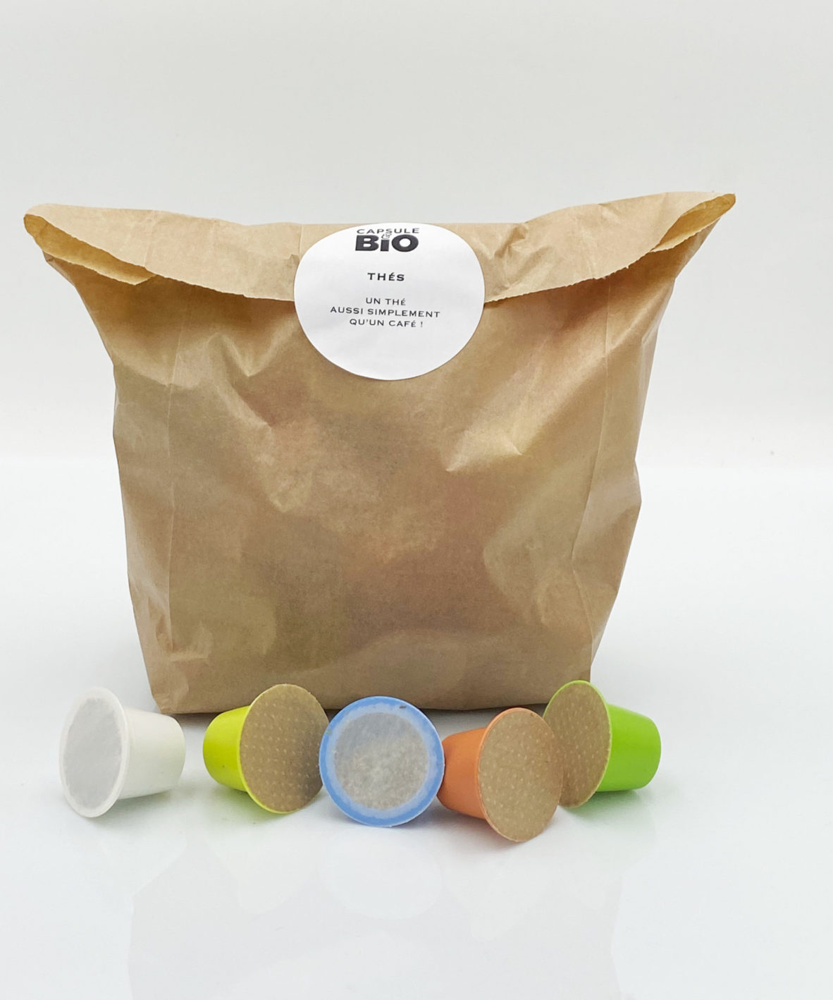 sélection Capsulebio recharge energie capsules thés et capsules rooibos bio, emballage sachet papier, made in France