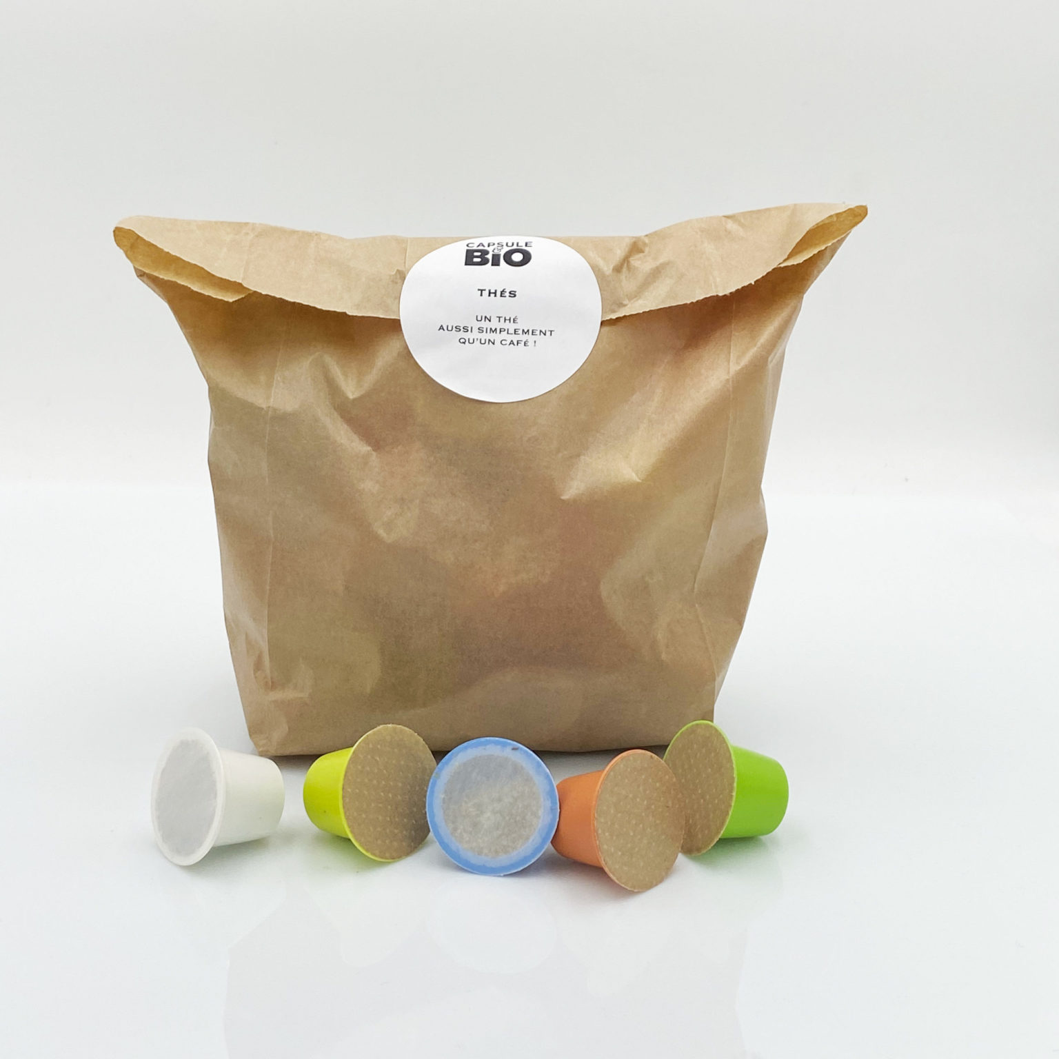 sélection Capsulebio recharge energie capsules thés et capsules rooibos bio, emballage sachet papier, made in France