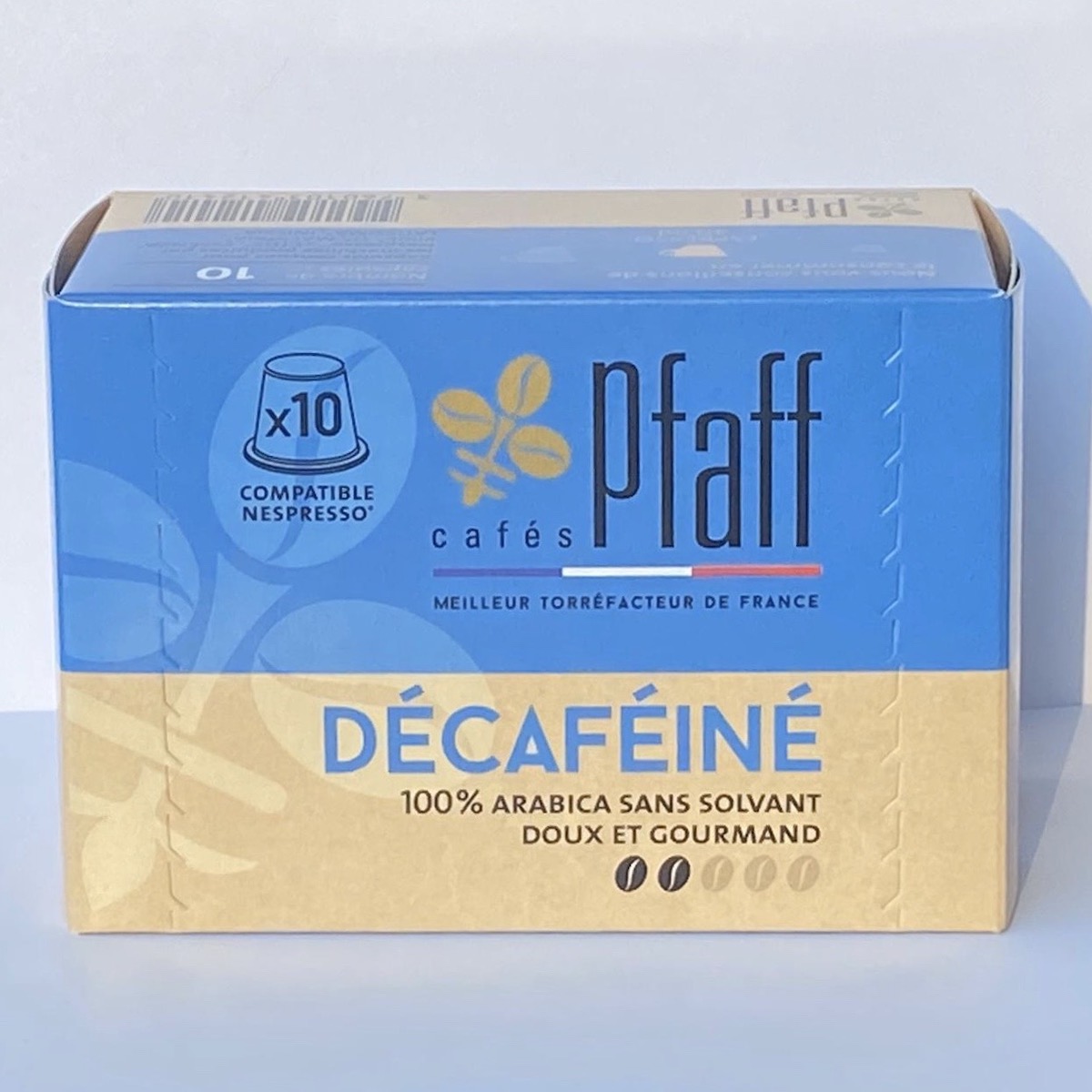 capsule café décaféiné sans solvant pur arabica du Mexique cafés Pfaff
