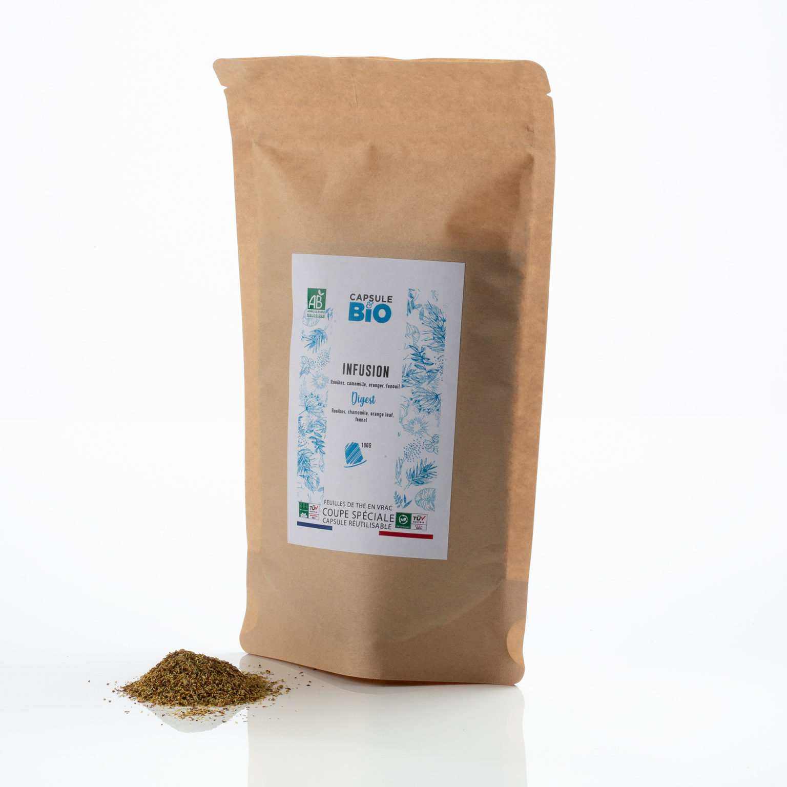 Capsulebio sachet infusion en vrac recette rooibos Digest bio