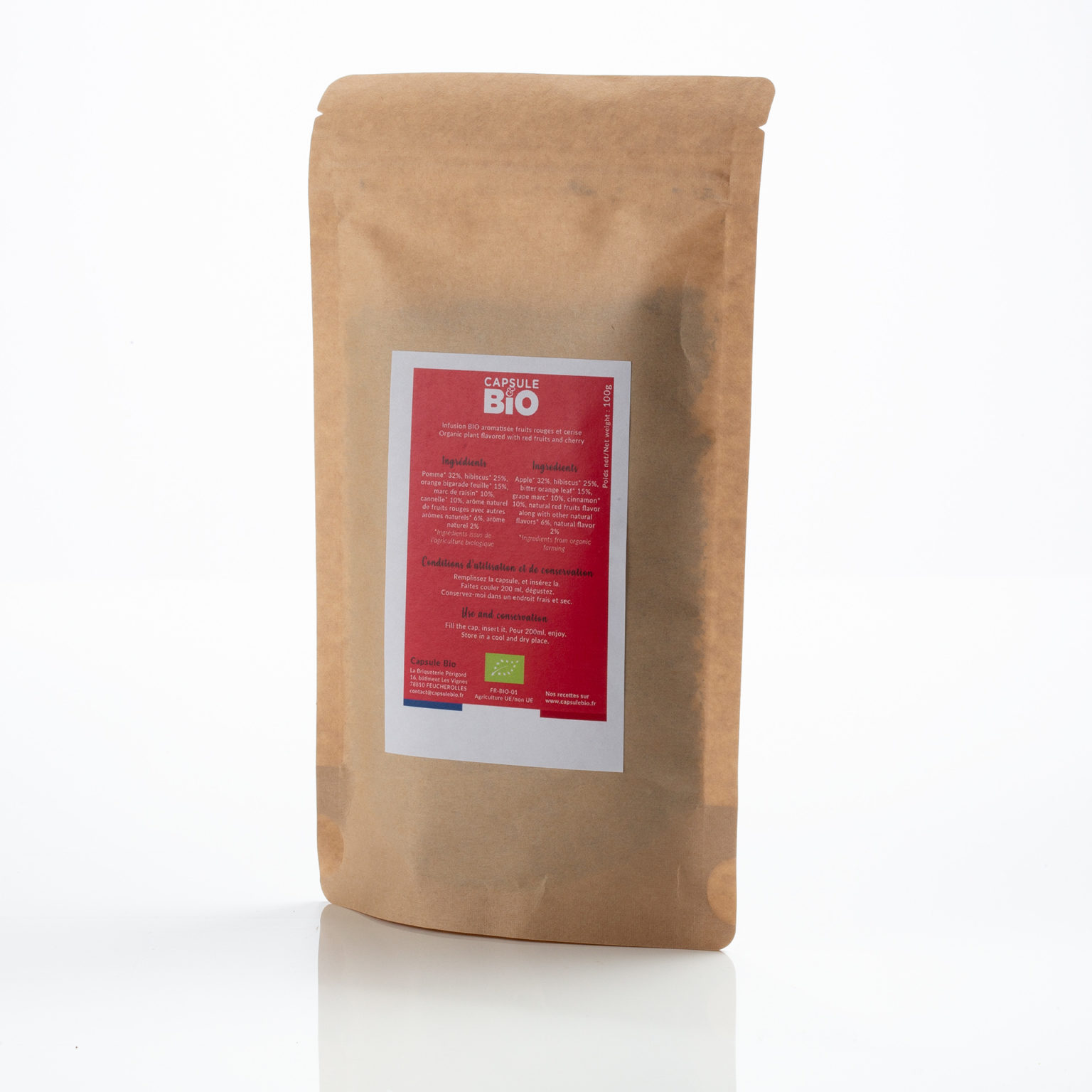 Capsulebio sachet infusion en vrac recette fruits rouges bio