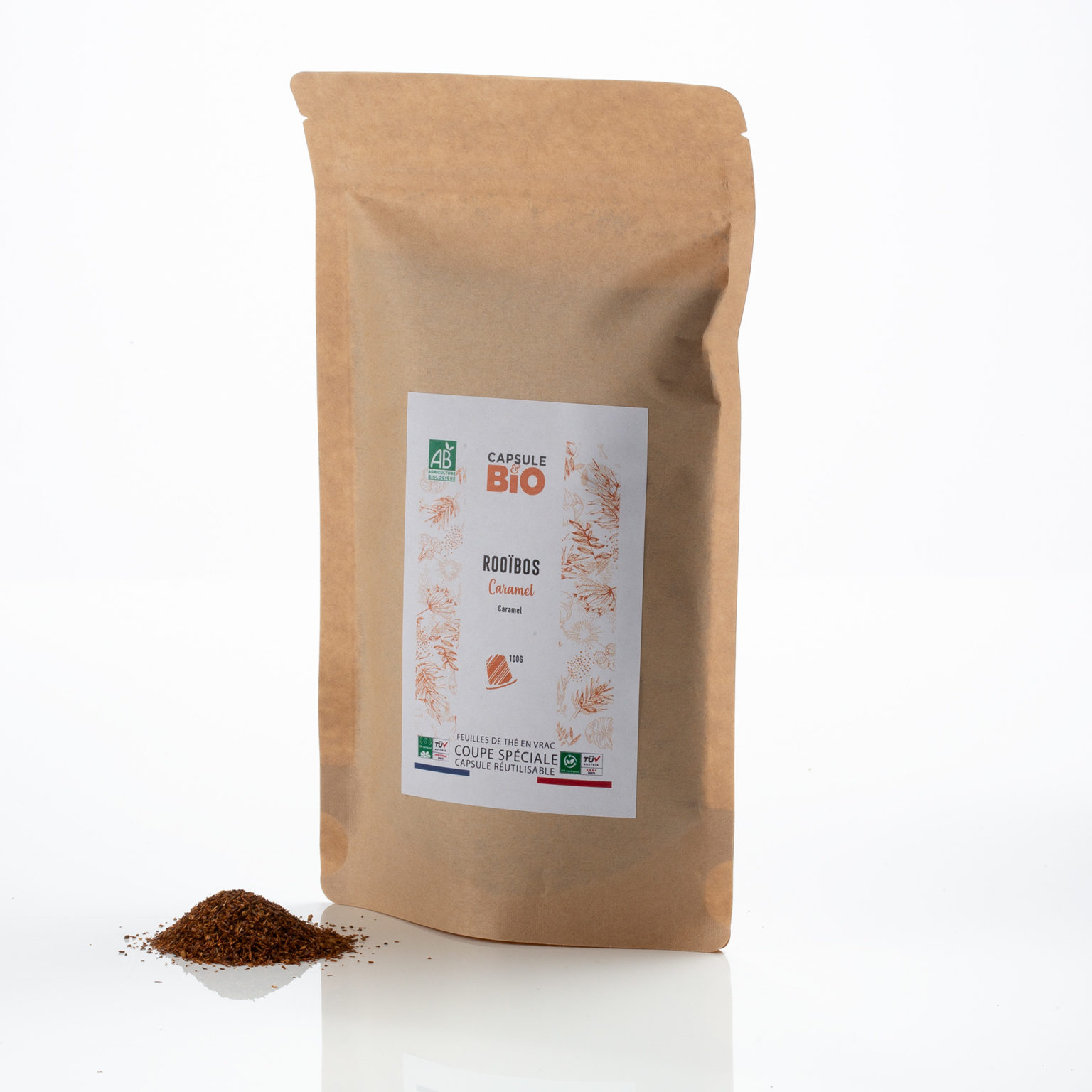 Capsulebio sachet infusion en vrac recette rooibos bio caramel