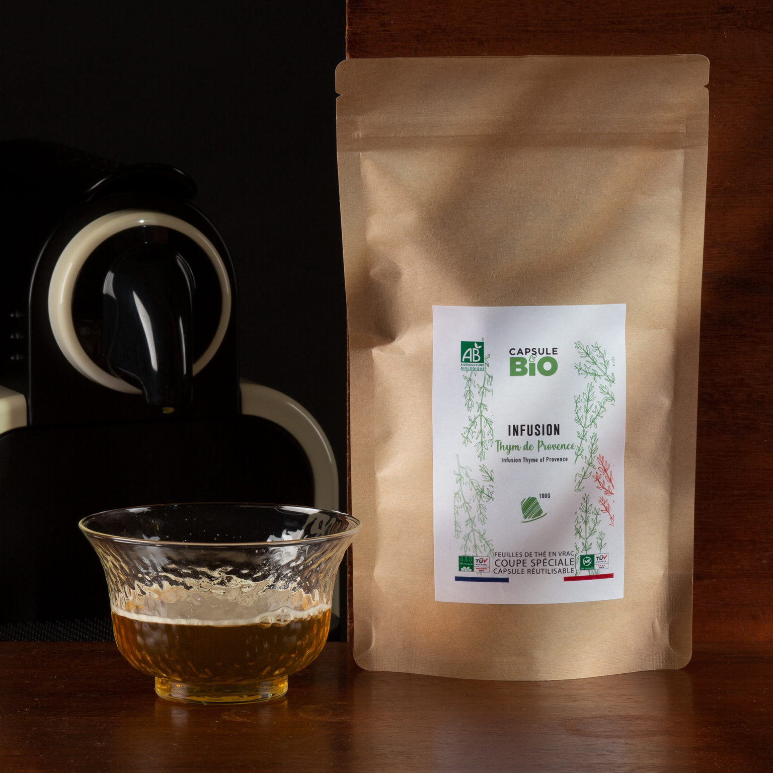 Capsulebio sachet infusion en vrac recette thym de Provence bio