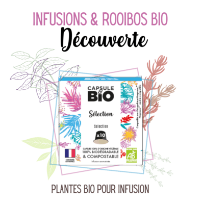 capsulebio boîte découverte infusions rooibos bio capsule thé nespresso®