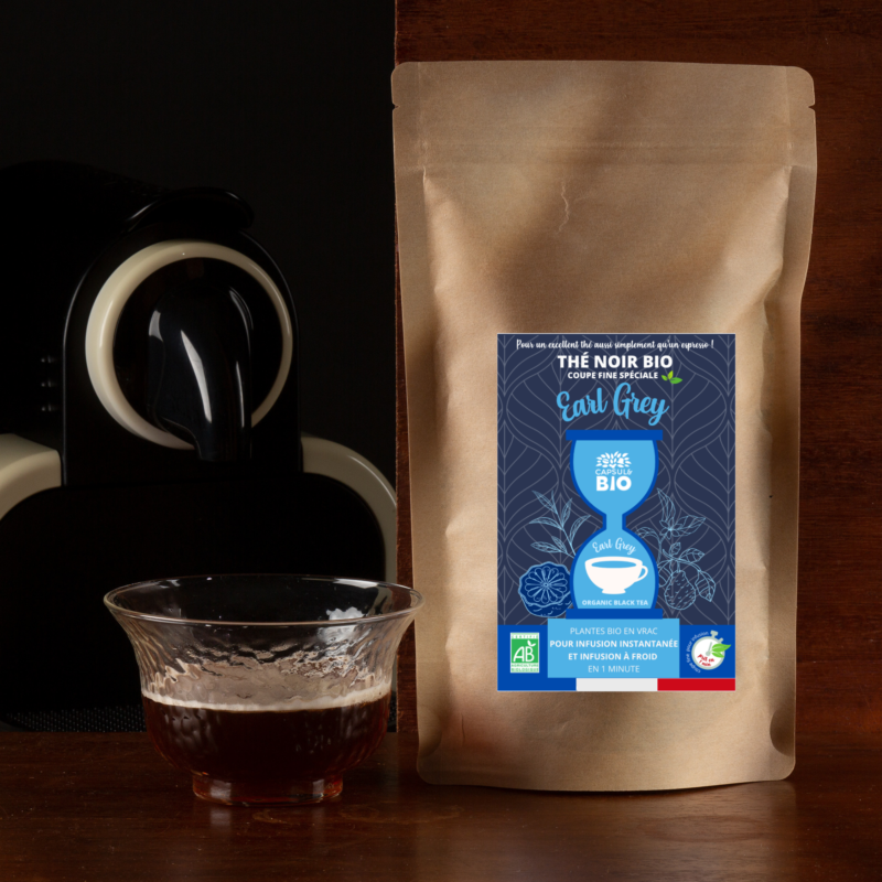 the noir earl grey bio coupe fine pour capsule réutilisable nespresso et dolce gusto, senseo ou vertuo