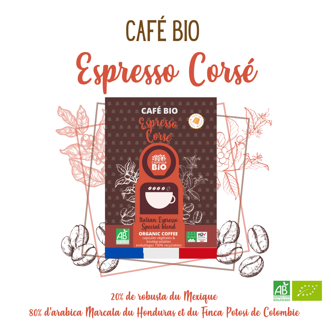 Capsule espresso bio, compatible Nespresso® - Capsul&bio