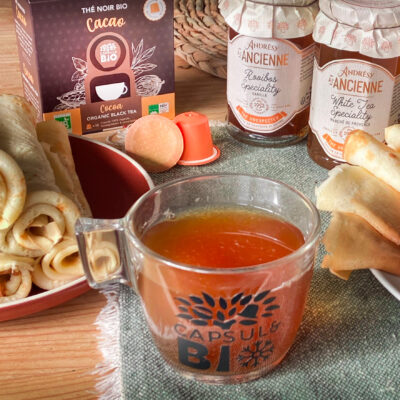 capsulebio_thé noir cacao bio et crêpes Chandeleur