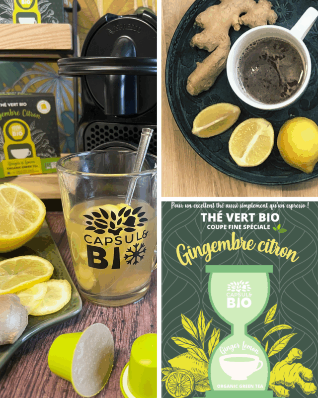 capsulebio_thé vert gingembre citron bio_capsules nespresso® home compostable